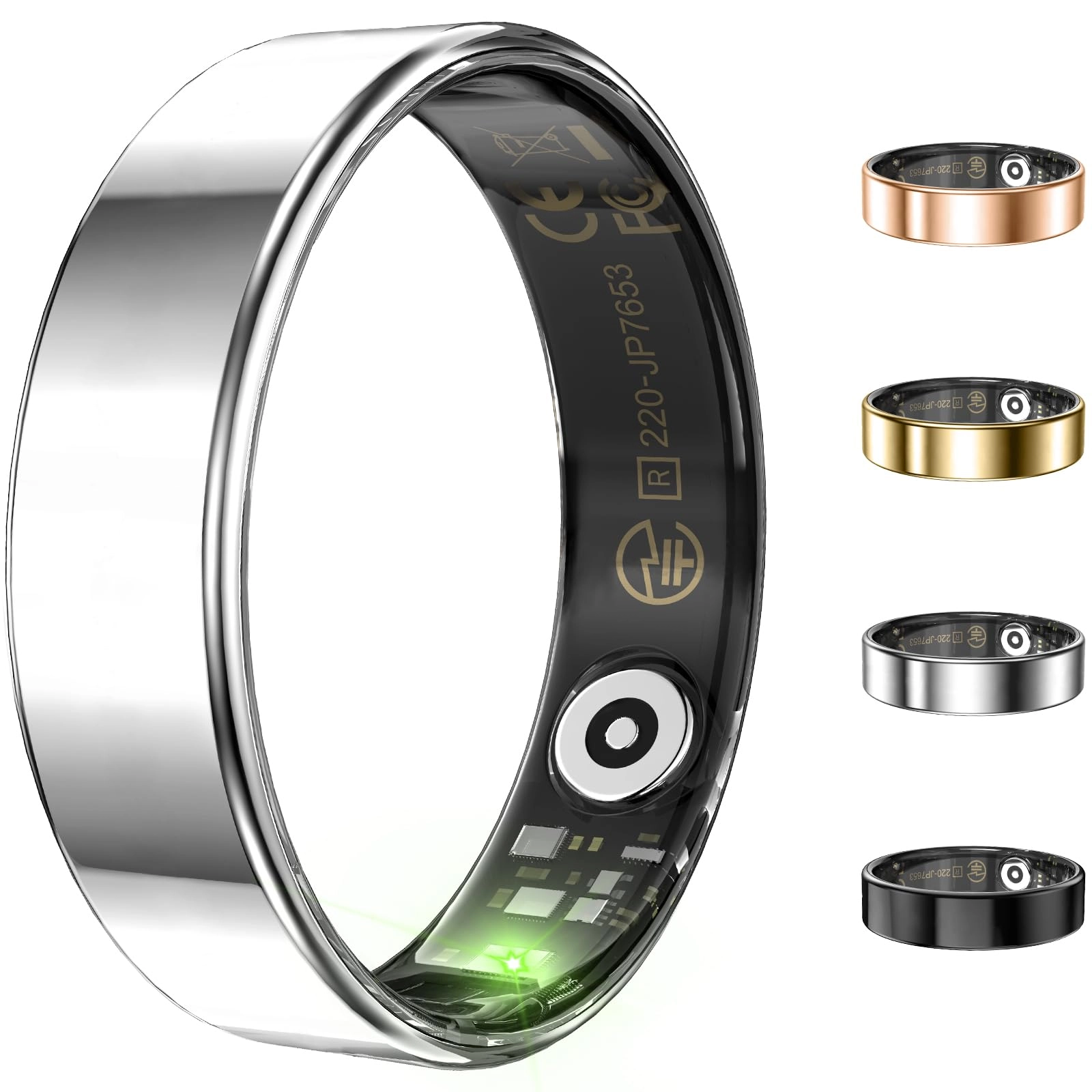 Piano Potato R16 - Ultra-thin Smart Ring Fitness Tracker 24/7 Heart Rate Monitor