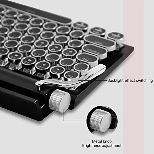 LED Backlit Retro Mechanical Keyboard - Bluetooth