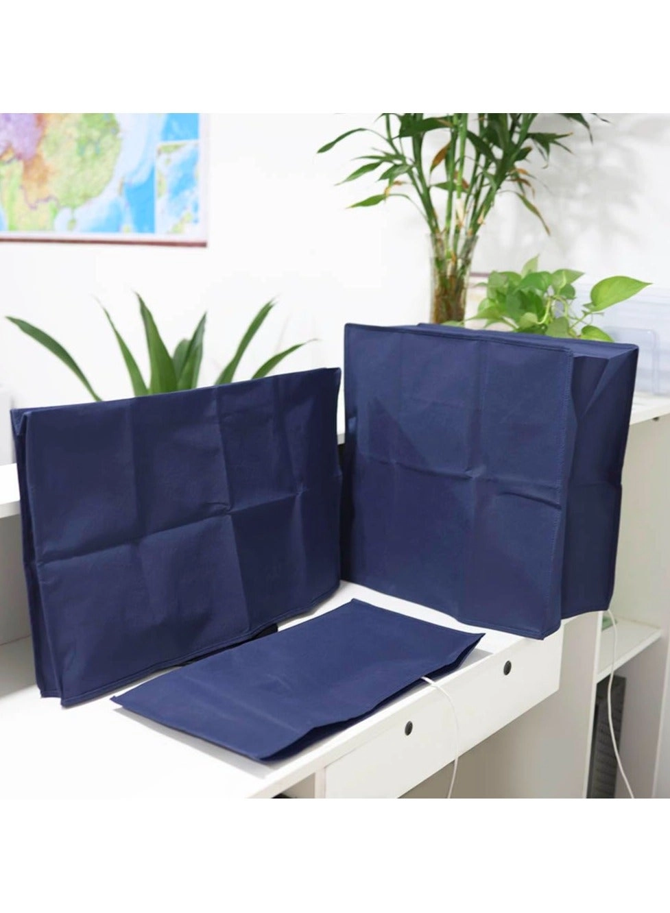 Monitor cover - 24'' Blue + Keyboard cover + CPU Tower cover