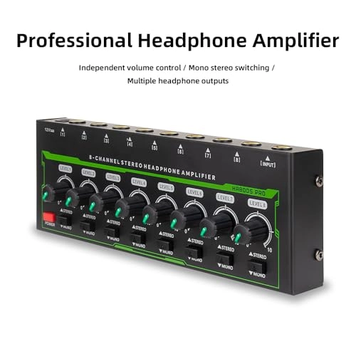 HA800S - 8-Channel Stereo Headphone Amplifier