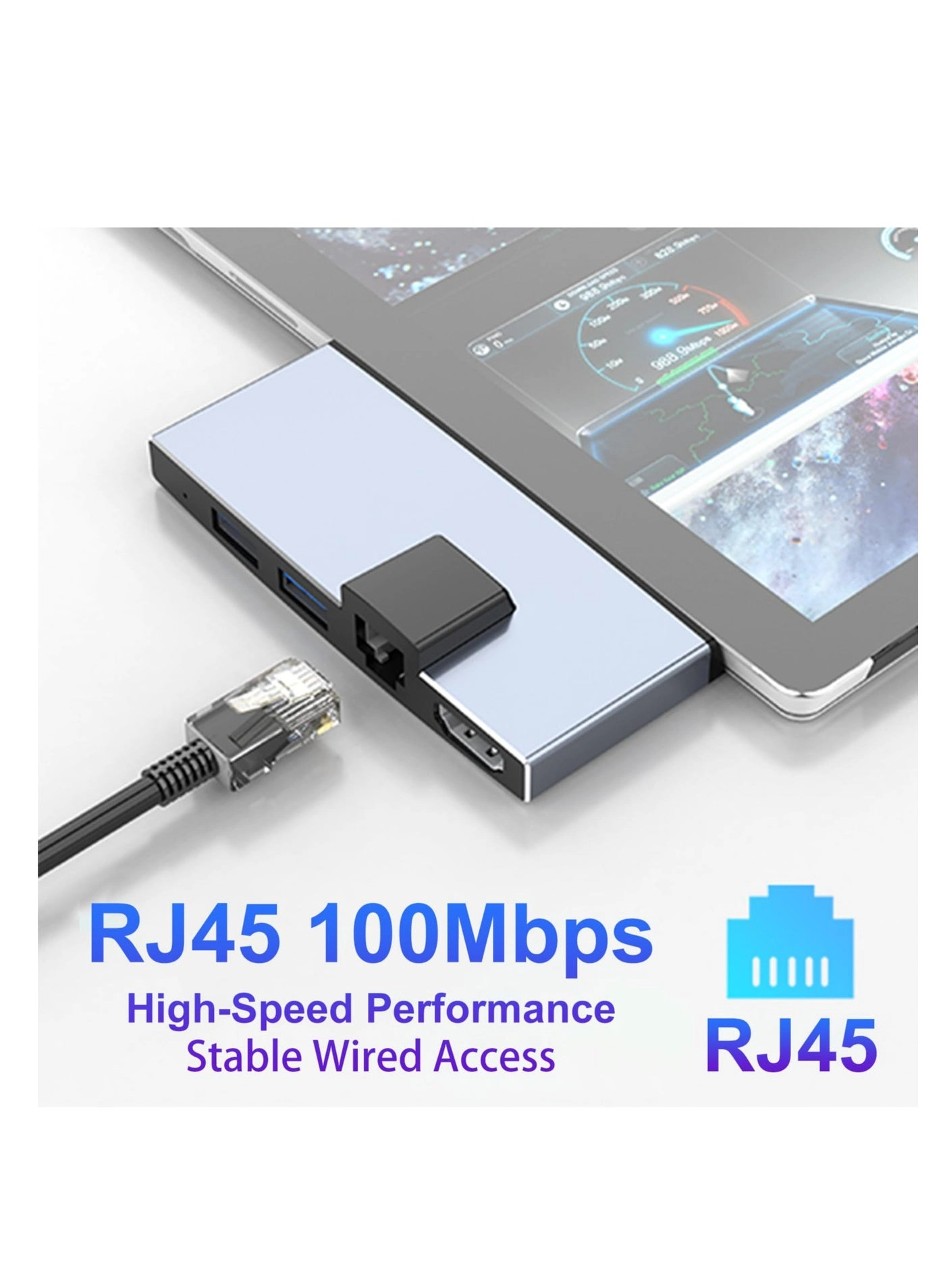 Surface Pro Docking Station - 100Mbps Ethernet 4K HDMI 2 USB 3.0
