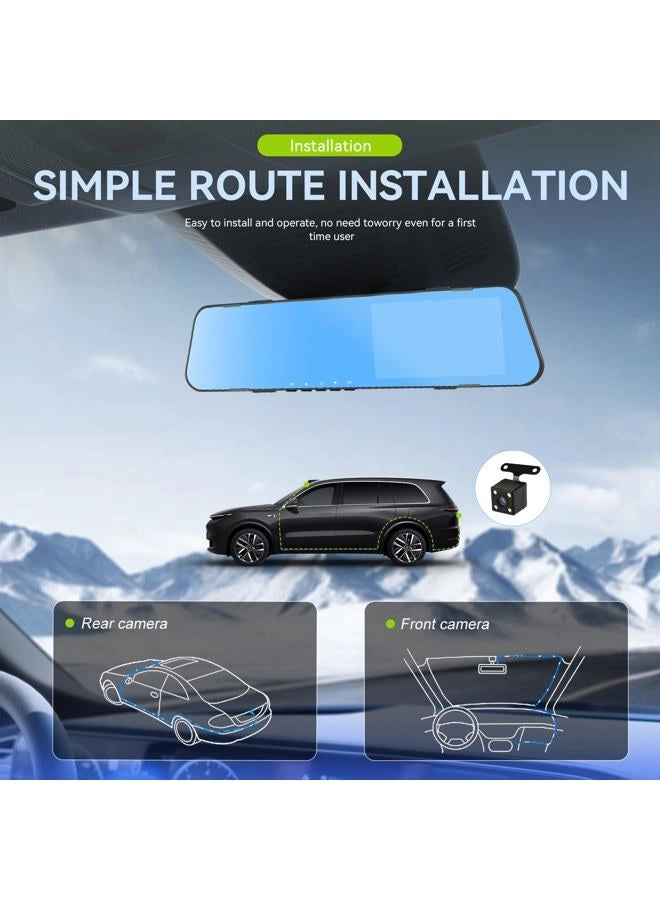 Rearview Mirror Car Recorder - 1080P 480P