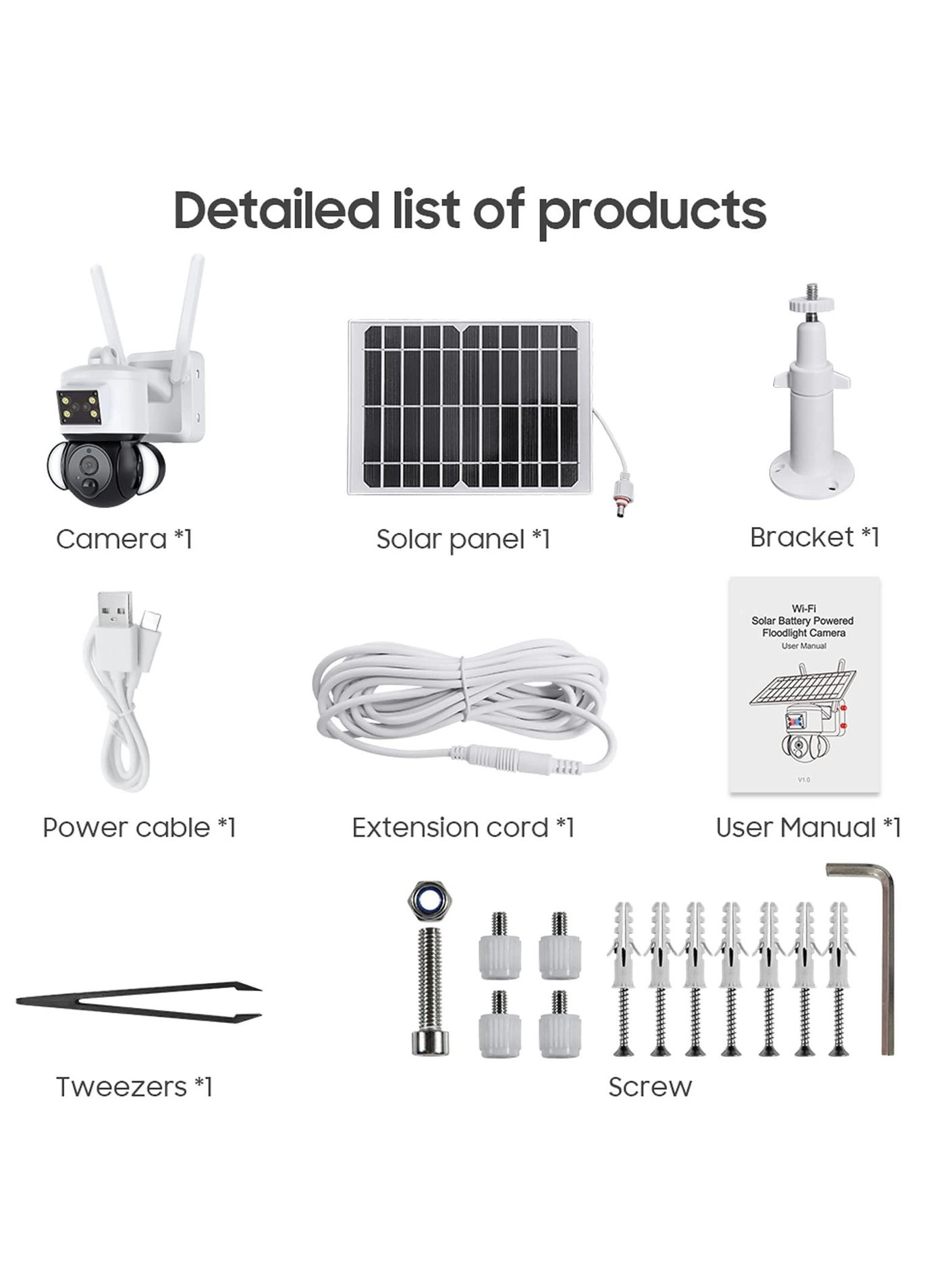 Solar Security Wireless Outdoor Camera 2K
