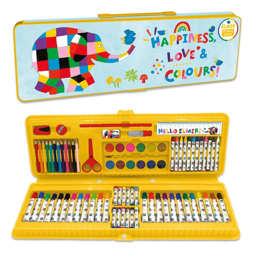 North Parade Publishing Art Set - 87 Piece crayons markers paints brushes