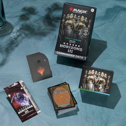 Modern Horizons 3 Tricky Terrain Commander Deck - 100-Card English Version + Collector Booster Sample Pack - 2-Card