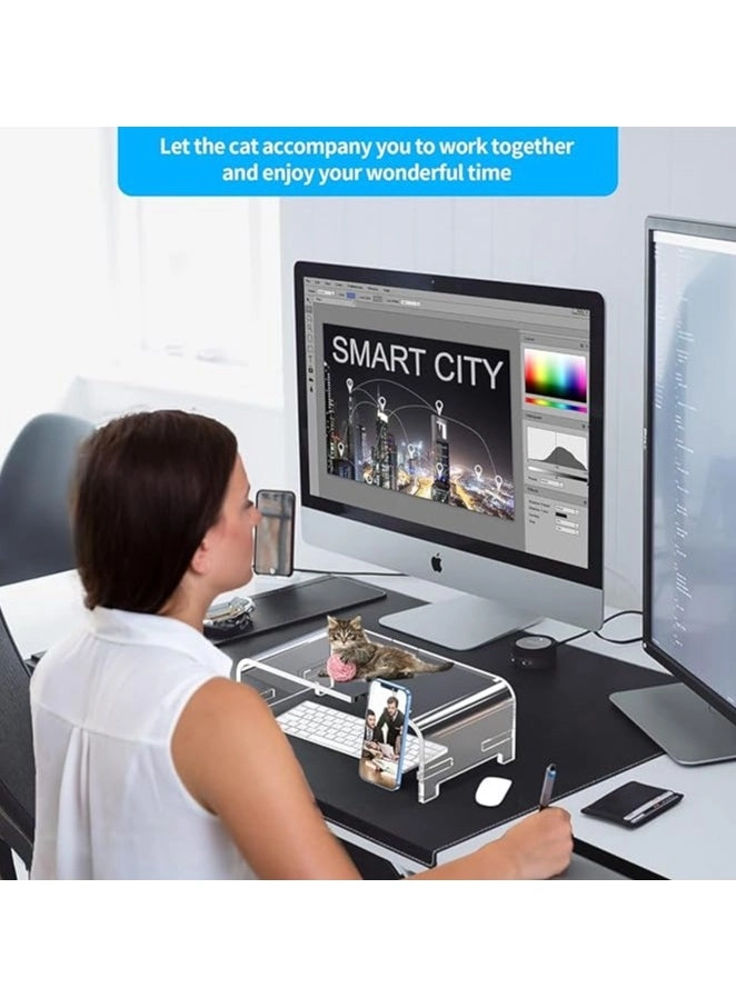 Monitor Stand Riser - Class-A acrylic Two Layer 18 kilogram