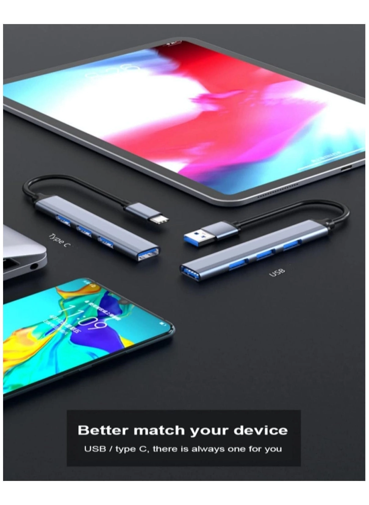 Ultra Slim USB 3.0 Hub - 4-Port 5Gbps