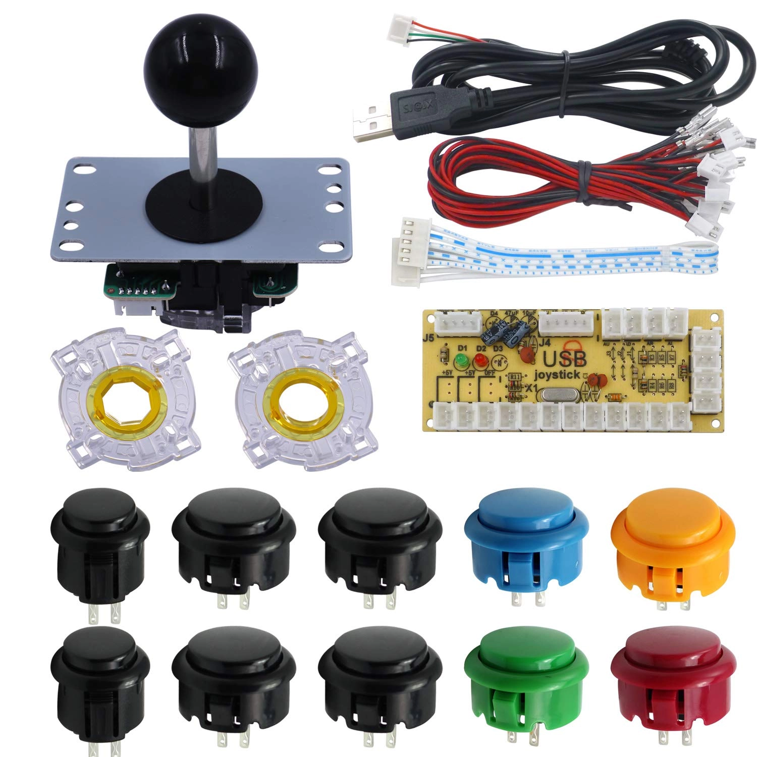 SJ@JX Arcade Game Controller - Black