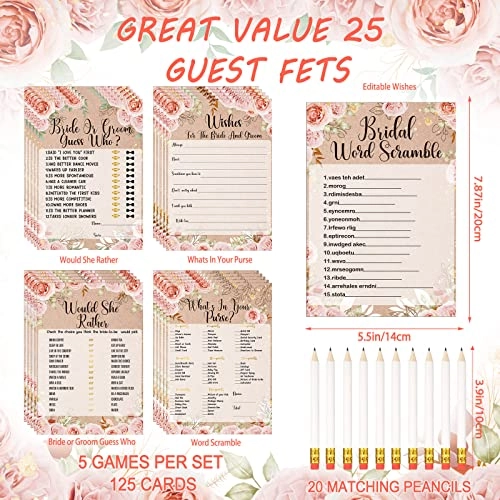 Bridal Shower Game - 145 Pieces