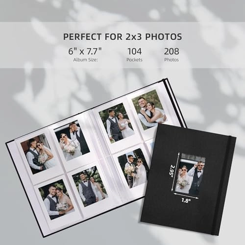Photo Album for Fujifilm Instax Mini - 208 Pockets - 2x3"
