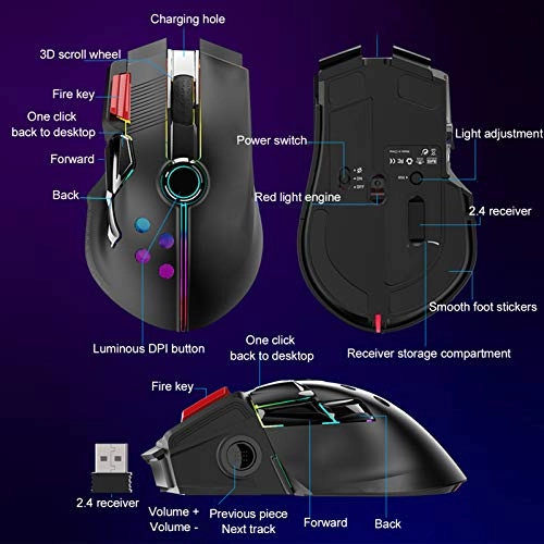 X6 Gaming Mouse - Wired Wireless