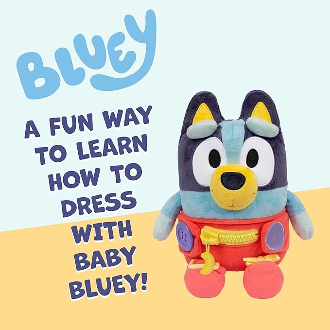 Dress & Play Baby Bluey - 25.4 cm Plush