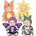 Reborn Baby Doll - 4 Inch Animal Clothes 4 Pcs Bundle