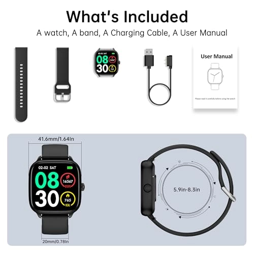 Health Fitness Tracker - 1.72" Multi-color LED 24/7 Heart Rate Monitor 120+ Sport Modes