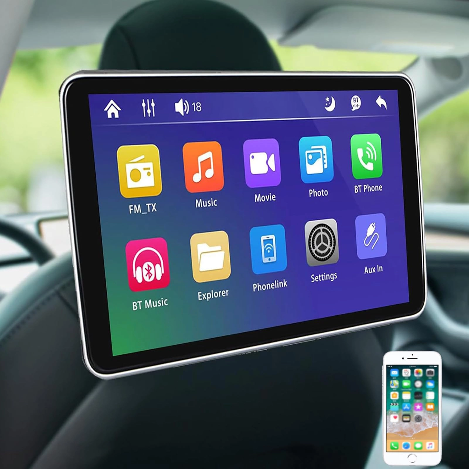 SUNBGRPYE In-Car Headrest Monitor - 10.1/11.6″