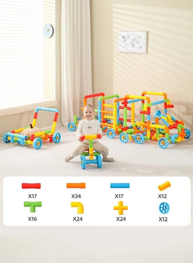 JSAITOYS Tube Building Blocks - 156pcs