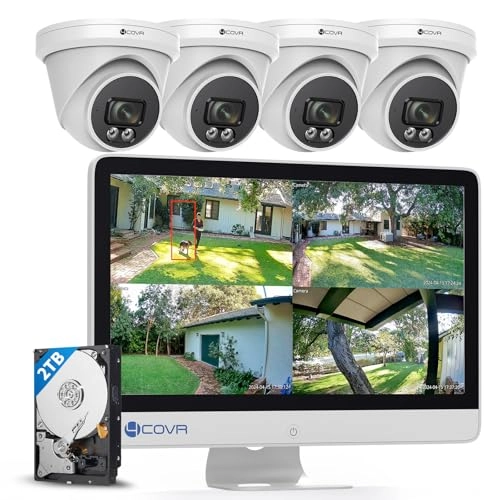 PoE Wired Security Camera System - 4pcs 8CH 5MP