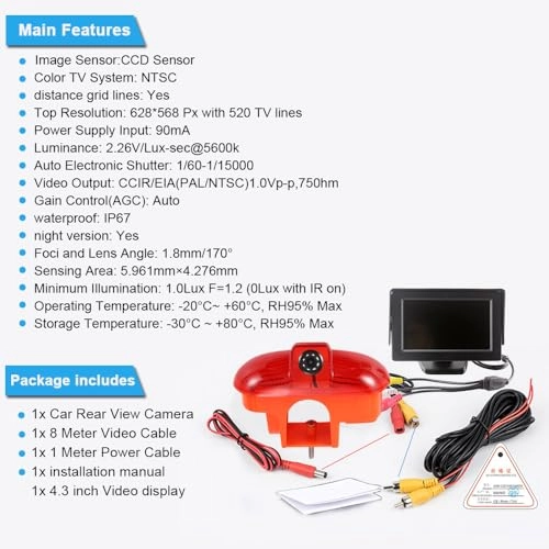 Reversing Camera - Night vision 628 x 586 pixels