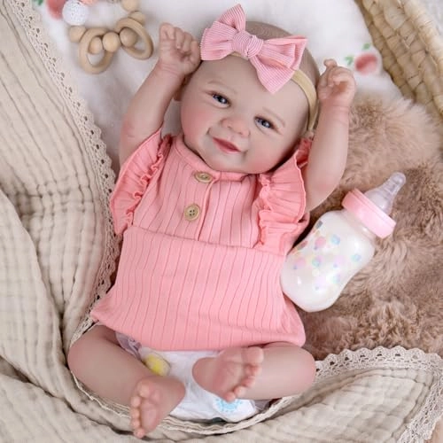 Reborn Baby Doll - 20-Inch Baby Girl Poseable Limbs Kit Ages 3+