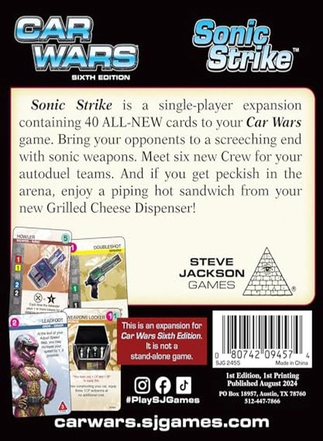 Car Wars: Sonic Strike - Tabletop RPG Expansion