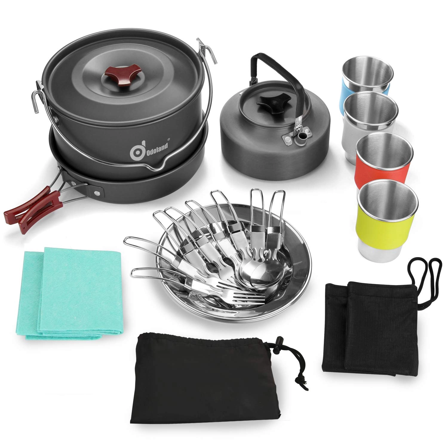 Camping Cookware Mess Kit - 22pcs