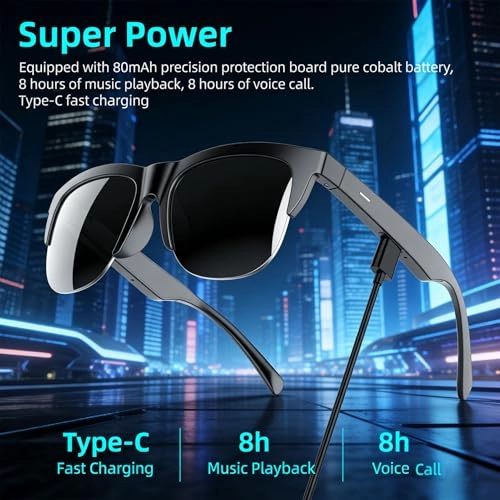 AI Translation Smart Glasses - 52MM ND2-400 Bluetooth