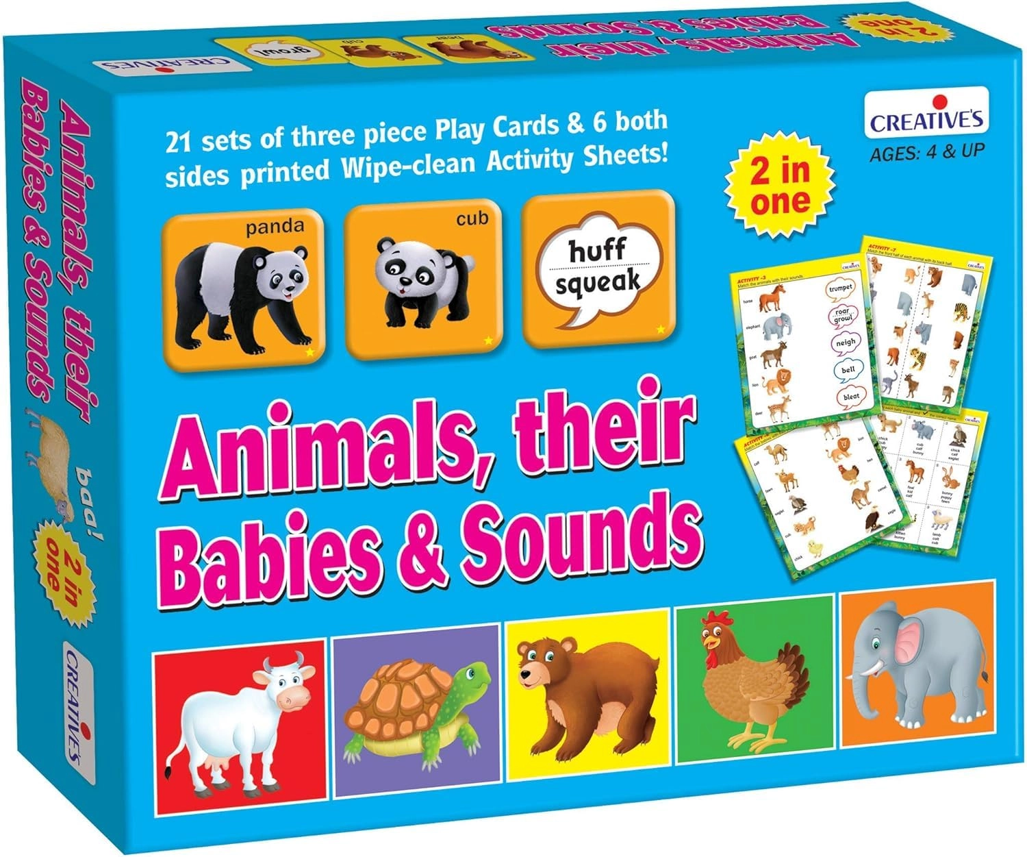 Creative's Animals Their Babies & Sounds - 4 years and up 63 pieces