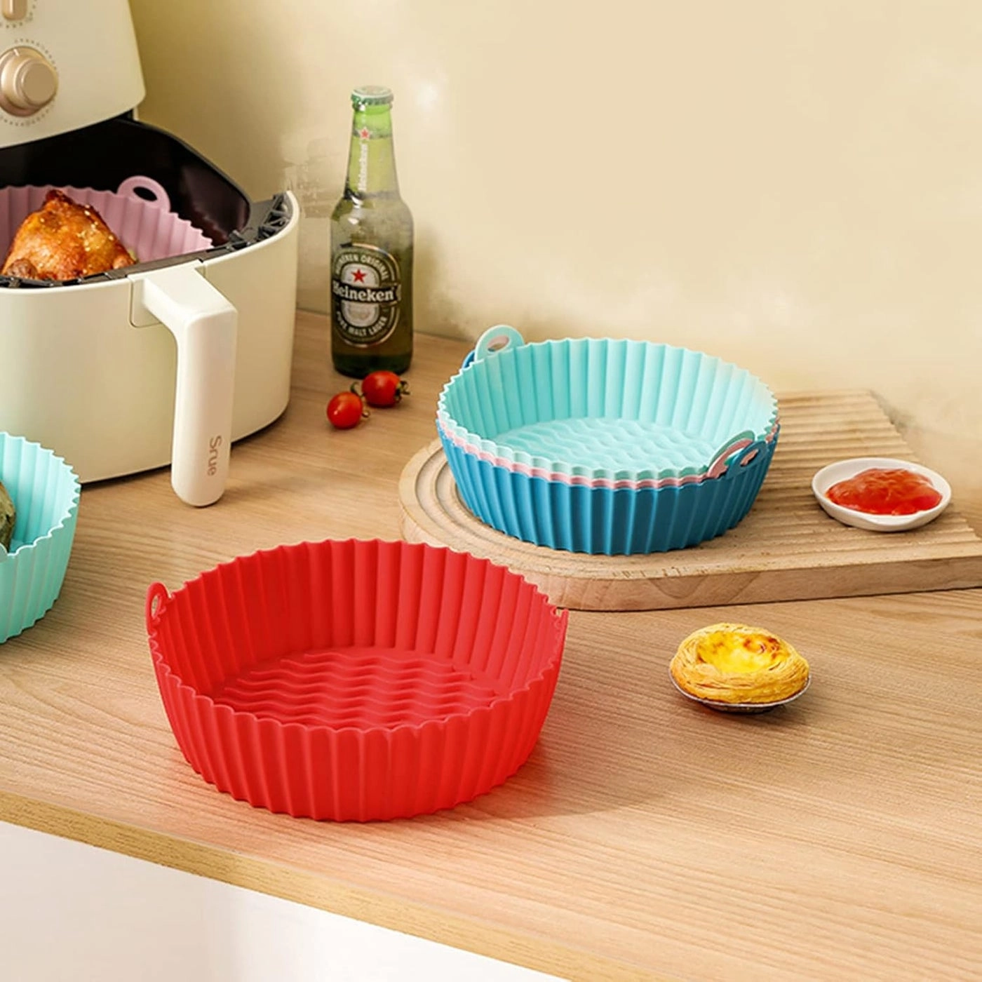 Air Fryer Silicone Baking Tray - Silicone 2PCS