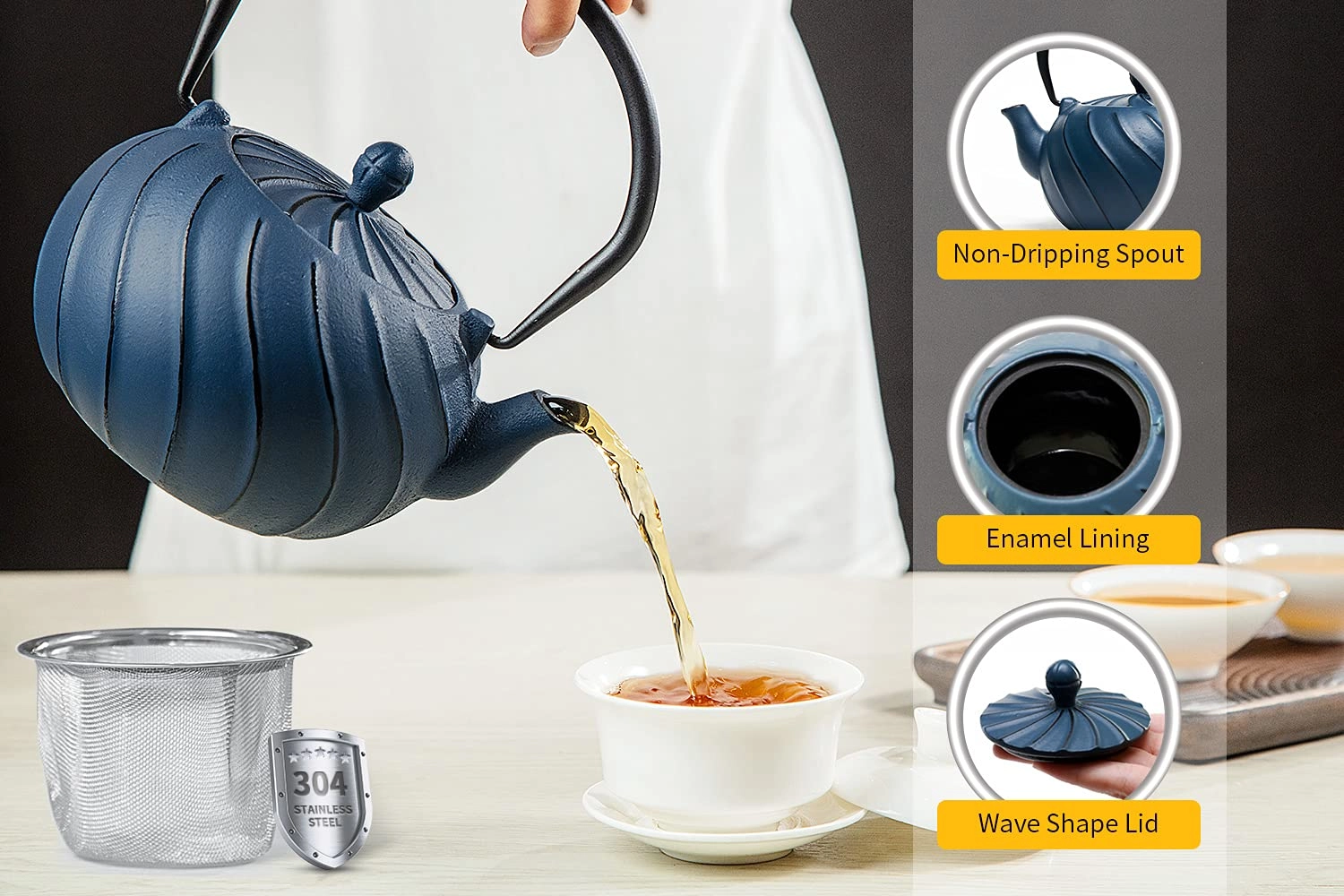 Cast Iron Teapot - 1200 Milliliters