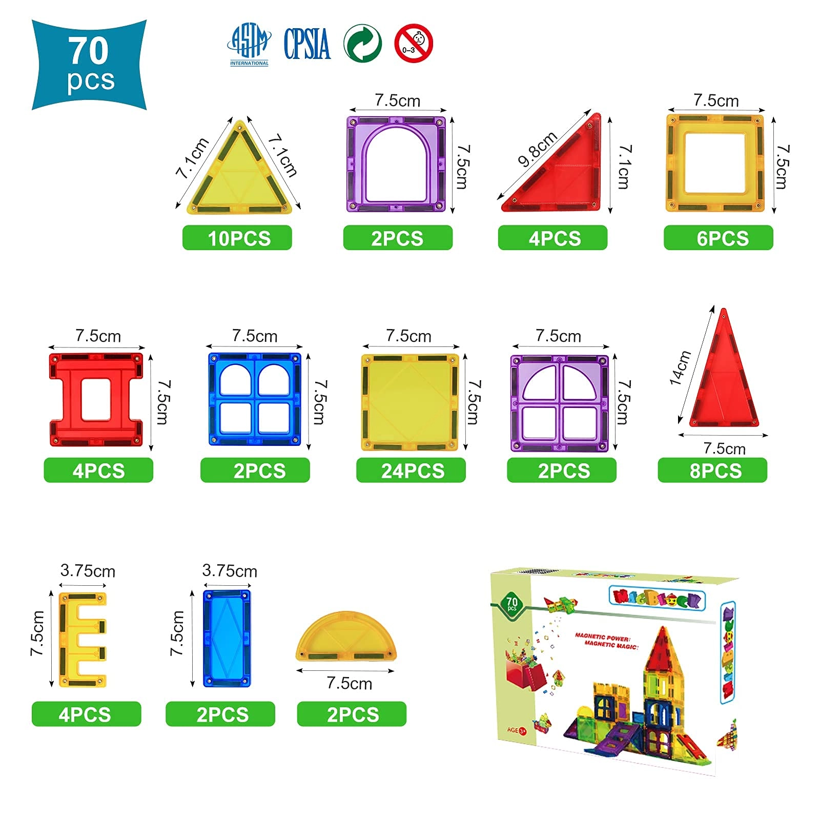 MG03 - Building blocks 70 pcs