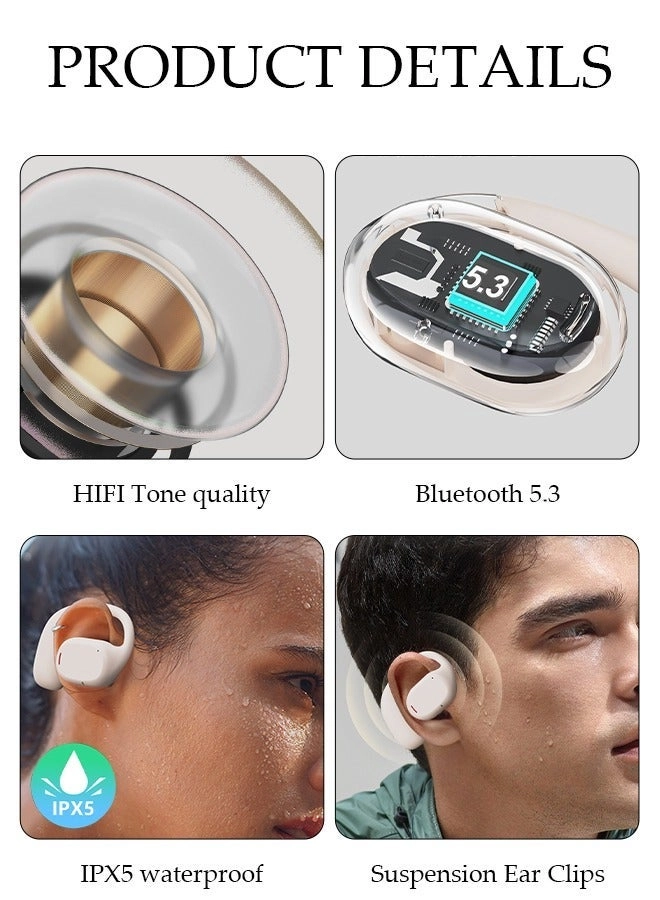 Clip On Bluetooth Earphones Wireless Earbud