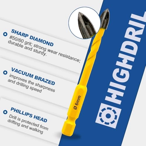 Dry Diamond Drill Bits - Diamond 6Pcs 1/4 Inch(6mm)