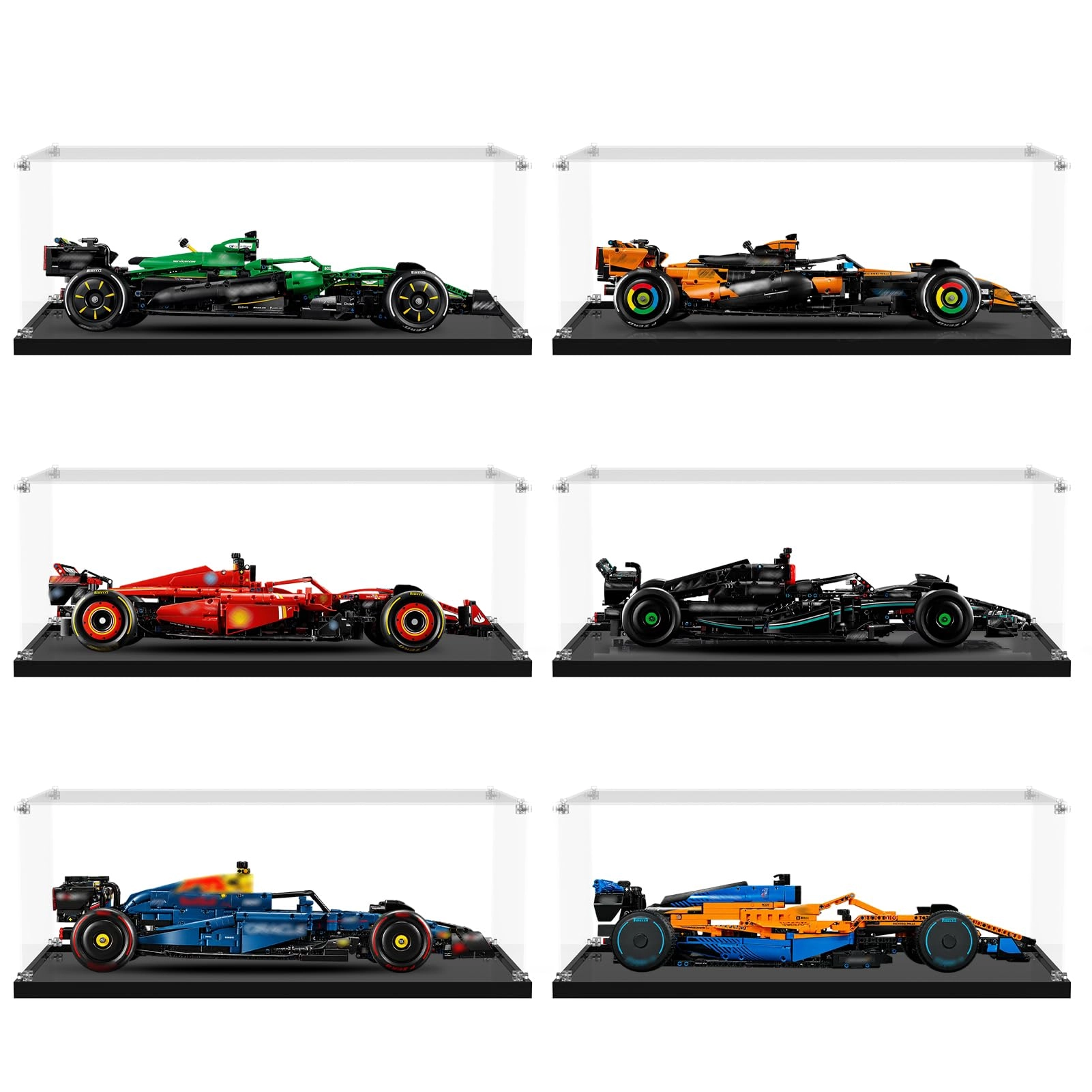 iCUANUTY Acrylic Display Case - Acrylic for LEGO Technic 42141 McLaren Formula 1 Racing Car