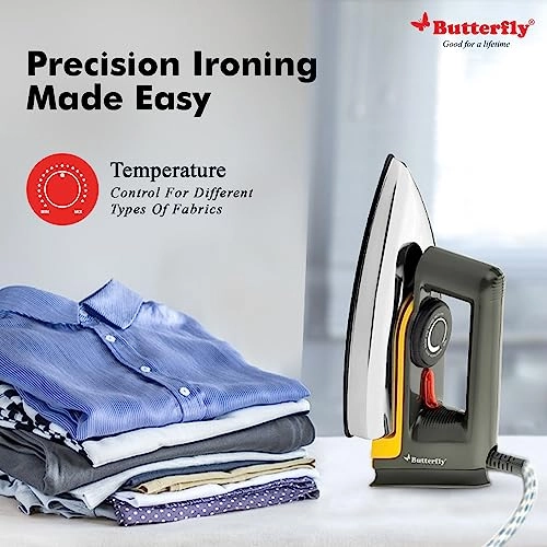 Reva Dry Iron - 1000W Non-Stick Sole Plate
