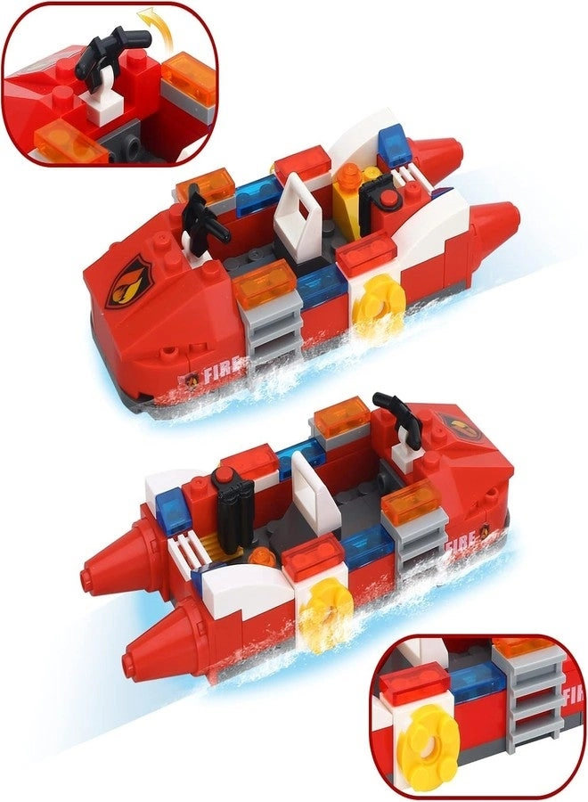 City Fire Rescue Truck + Boat - 354 pcs