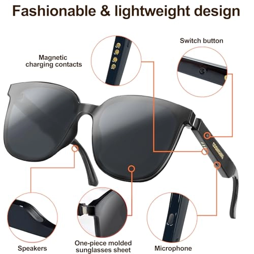 Smart Glasses - Bluetooth 5.3 UV400 Polarized Stereo Audio