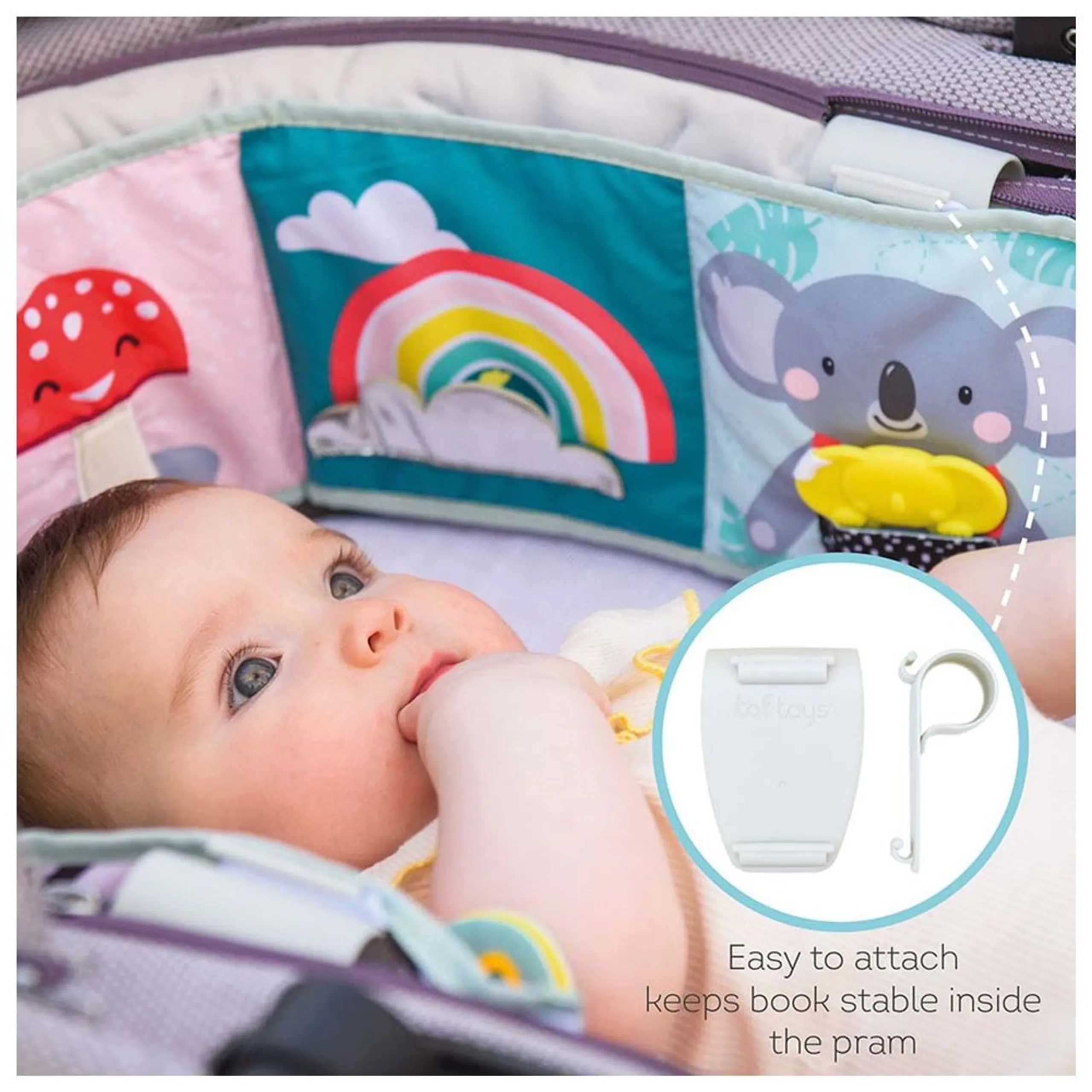 Koala Clip On Pram Baby Book - Suitable for 0 month and above