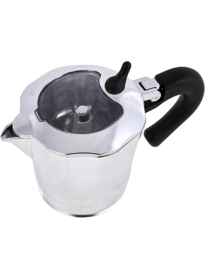 World Of Flavours Italian Espresso Coffee Maker - 300ml 5 Cup Clear Lid