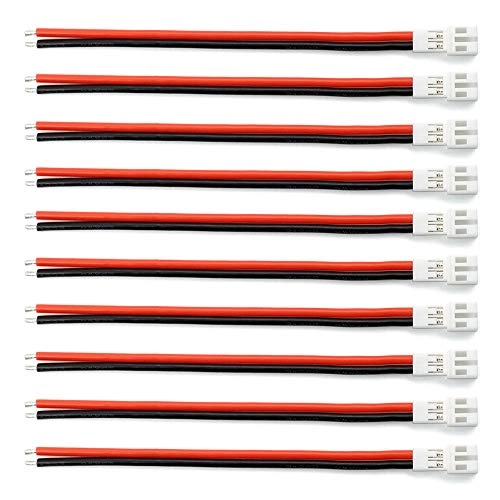 JST-PH 2.0 Female Connector Cable - 10pcs 80mm 22AWG