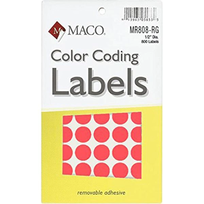 Color Coding Labels - 768 Labels .25 in ( 6.35 mm )