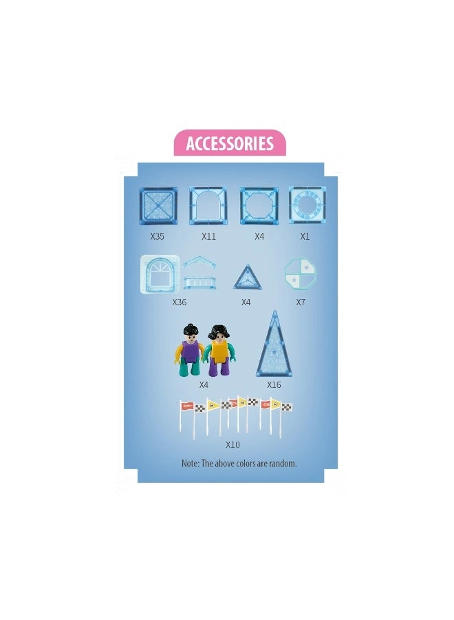 Magnetic Blocks Set - 128 pcs Castle