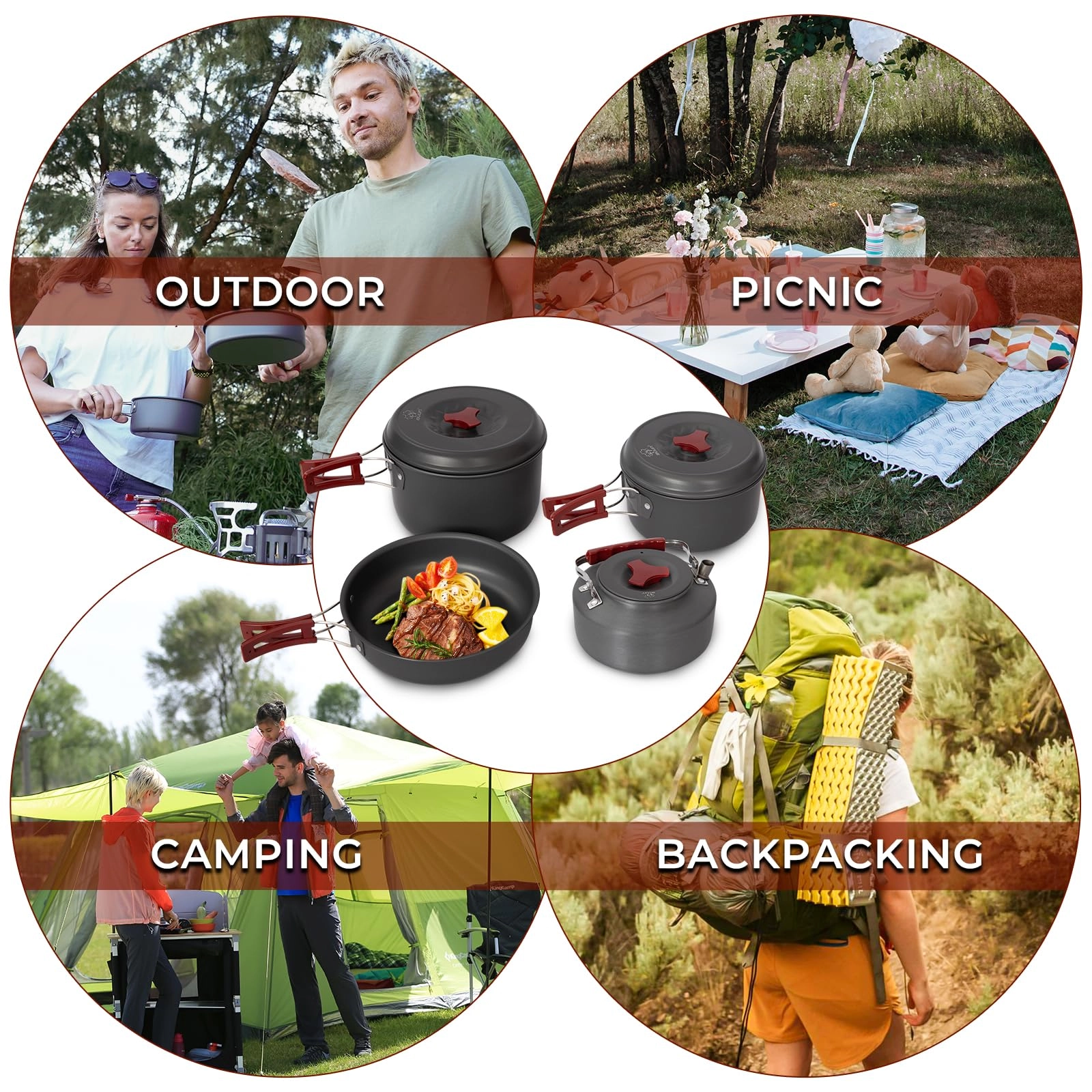 Camping Cookware Mess Kit - 13 piece(s)