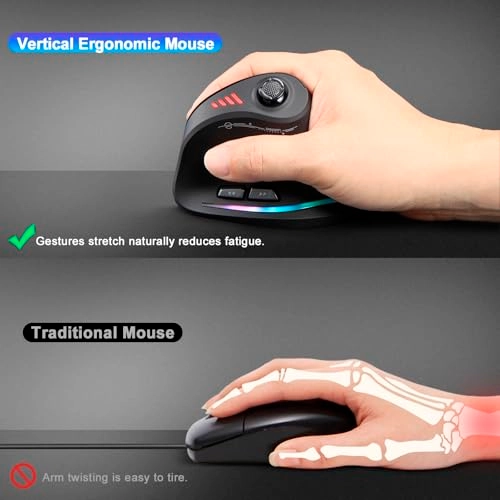 Ergonomic Vertical Mouse - Wireless