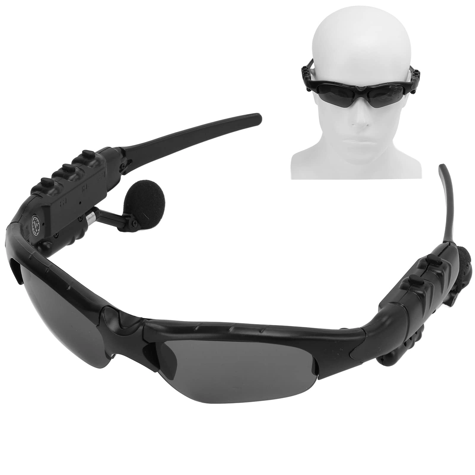XUMIUZIY Wireless Bluetooth Sunglasses - Stereo Headset PC Double Lens