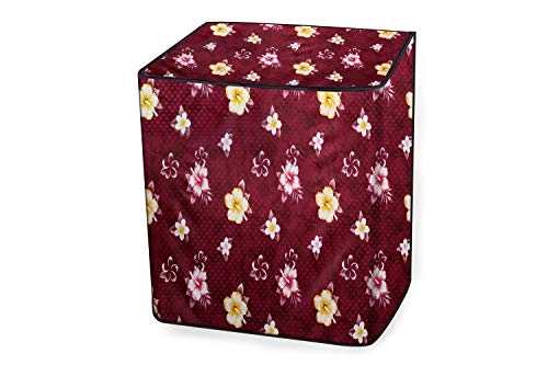 Washing Machine Cover - Compatible LG 8KG Semi-Automatic Top Loading Floral Grey