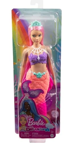 Barbie Dreamtopia Mermaid Doll - Curvy Pink Hair Ages 3+