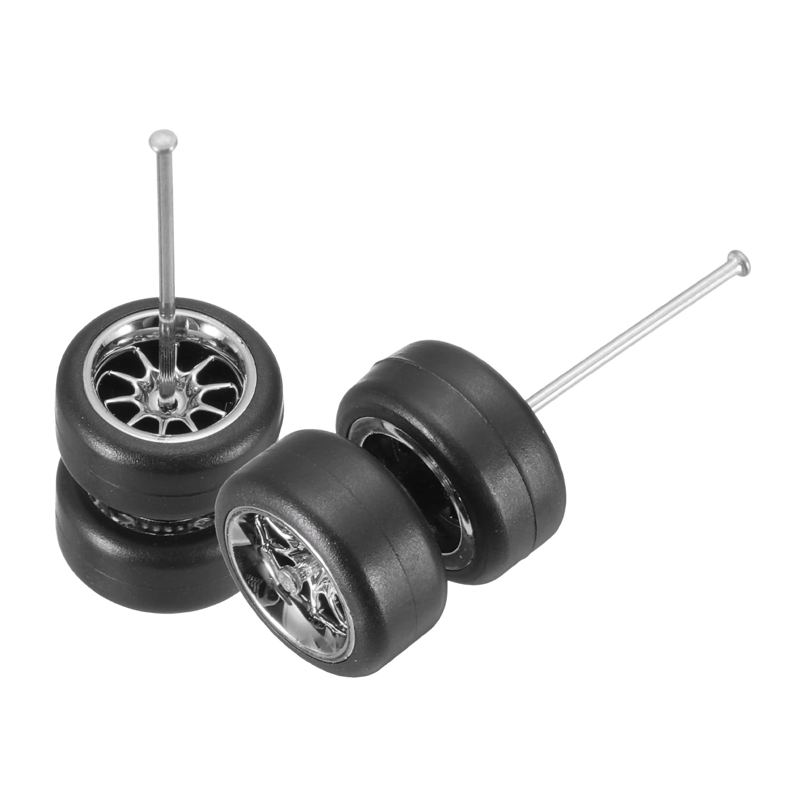 SourcingMap Wheels and Tires Set - 8.0 count 1/64