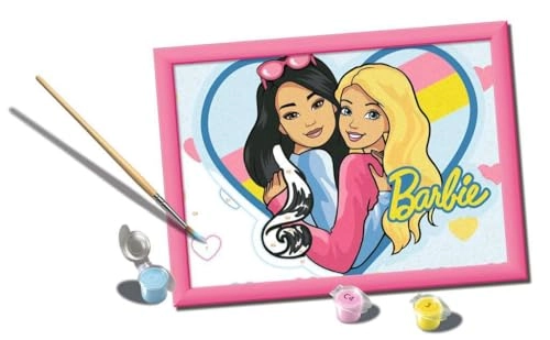 Malen nach Zahlen Kinder Barbie-Duo - 15 Acrylfarben 1 Qualittspinsel