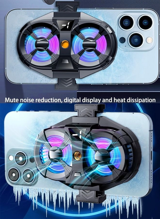 Phone Cooler - Dual Semiconductor Cooling Chip Digital Display