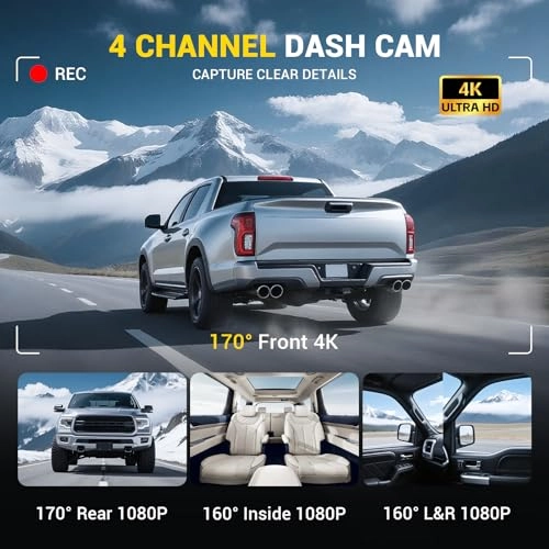 4 Channel Dash Cam - 4K